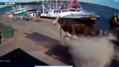 WATCH: Video shows moment dock collapses in New Bedford with workers on it