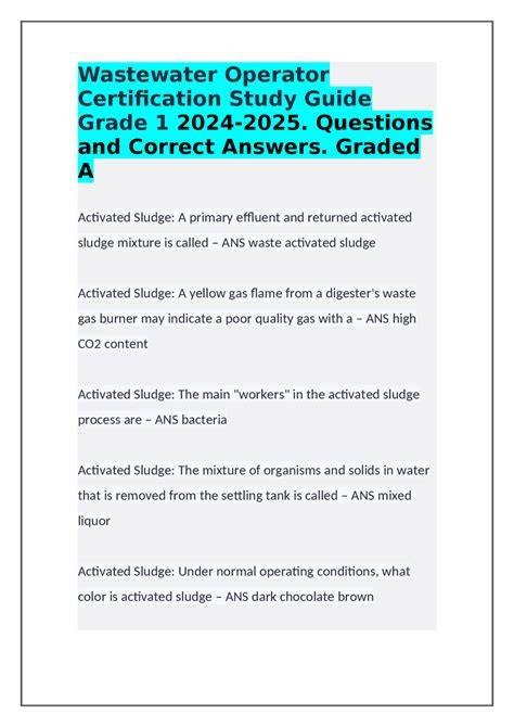 Water and Domestic Wastewater Operator Certification … - raincitystudios.com