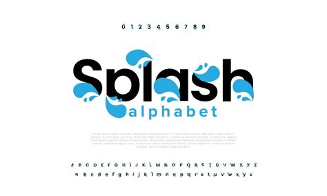 Water Splash Font - muktibox.com