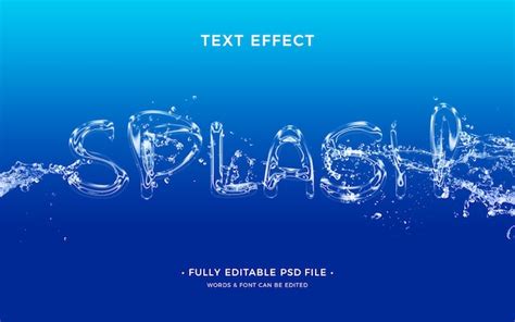 Water Splash Text Effect PSD - Freepik - muktibox.com