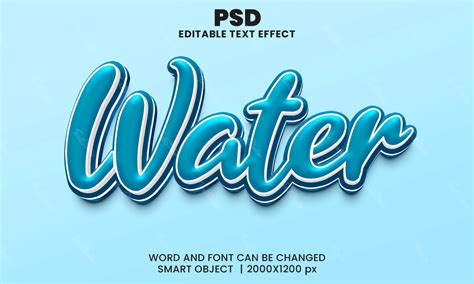 Water text effect PSD - Freepik - muktibox.com