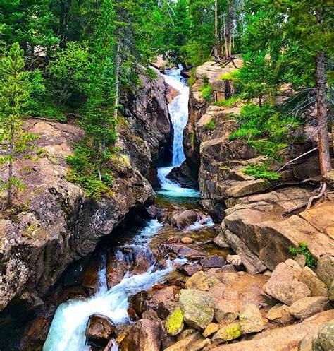 Waterfalls in Rocky Mountain National Park - raincitystudios.com