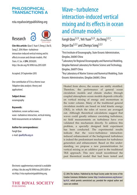 Wave turbulence interaction induced vertical mixing and its effects in ... - raincitystudios.com