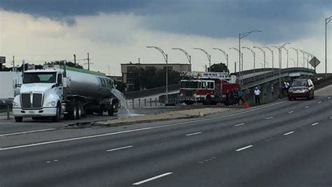 WB I-780 reopens after overturned tanker truck spills asphalt