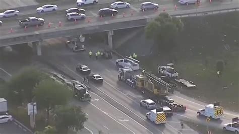 WB Palmetto closed at Golden Glades Interchange after truck crashes, hits I-95 overpass; several other roadways closed