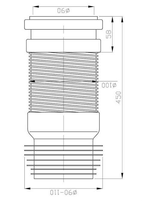 WC dopojení flexi 90/110 450 mm
