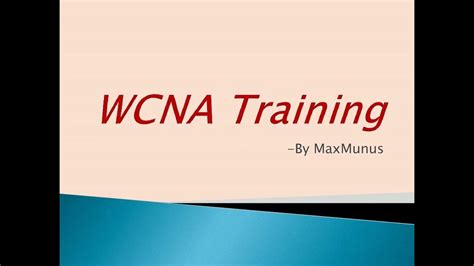 WCNA Training Material