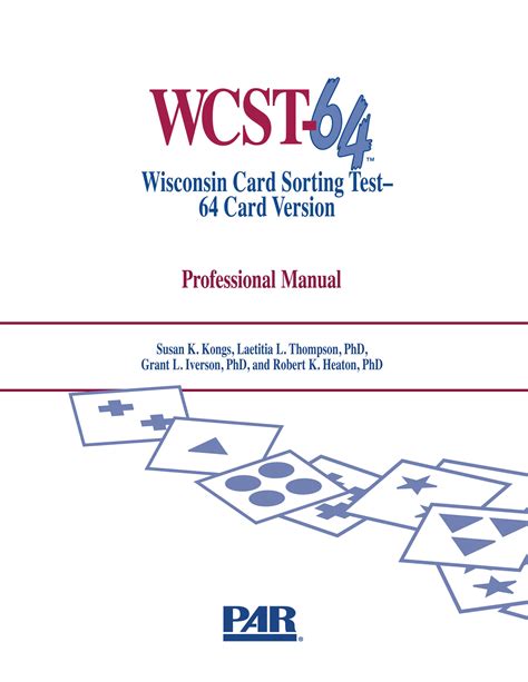 WCST64 Wisconsin Card Sorting Test64 Card Version Brainworx