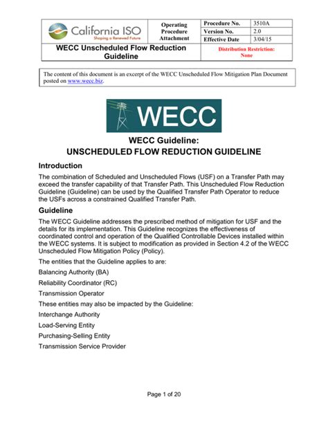 WECC Guideline