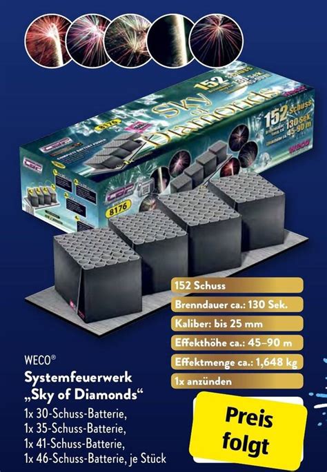 WECO Systemfeuerwerk Sky of Diamonds Angebot bei Aldi Süd