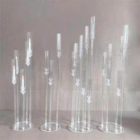 Wedding Decoration 3 5 6 8 10 Arms Candle Holder Acrylic Centros … - balustradellc