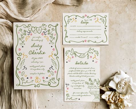 Wedding Invite Whimsical Template - Etsy - muktibox.com