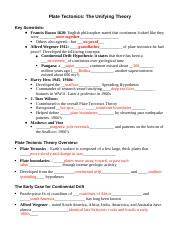 Week3PltTecLecThF20OL 5 .docx - Plate Tectonics: The Unifying Theory ... - raincitystudios.com