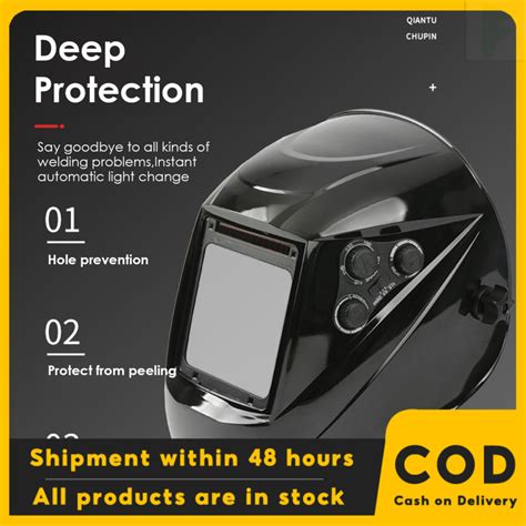 Welding Mask 1/1/1/1 Auto Darkening Welding Helmet Large ... - Daraz.lk - balustradellc