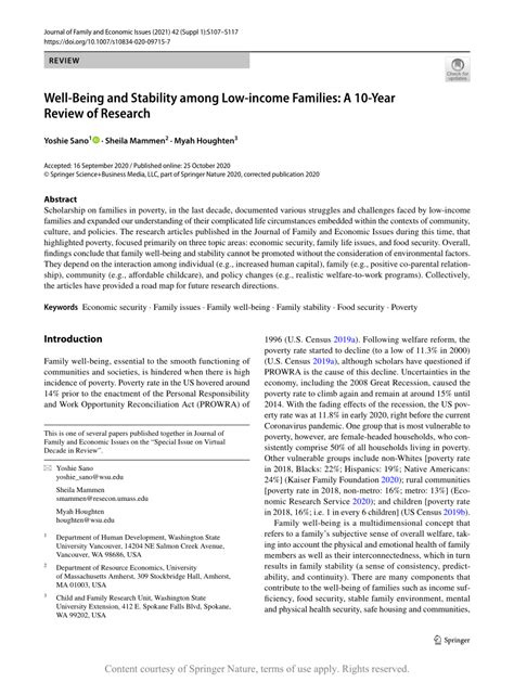 Well-Being and Stability among Low-income Families: … - balustradellc