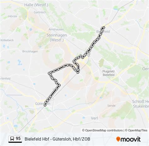 WESTFALENTARIF Linienfahrplan und Linienverlauf Bus Linie 95