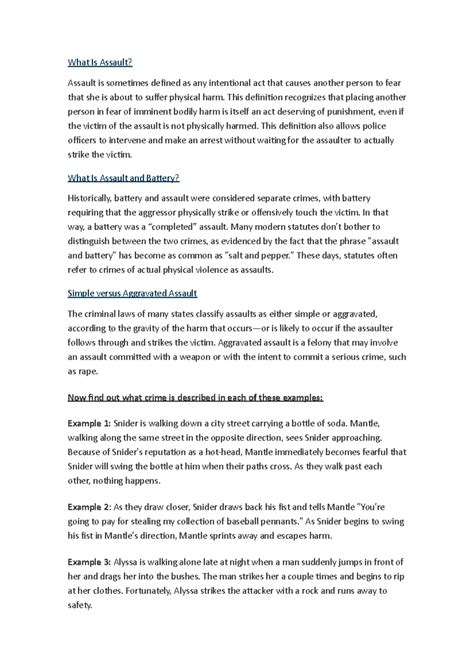 What Are Examples of Assault, Aggravated Assault, … - balustradellc