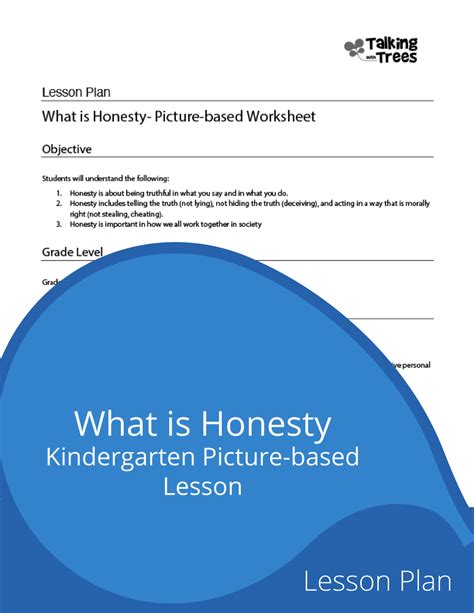 What is Honesty- Kindergarten / Pre Reader Lesson Plan - balustradellc