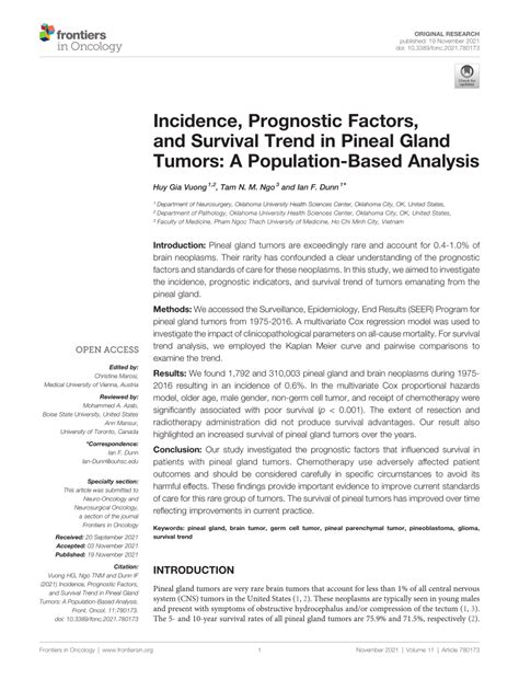 What Is The Survival Rate For Pineal Gland Tumors - balustradellc
