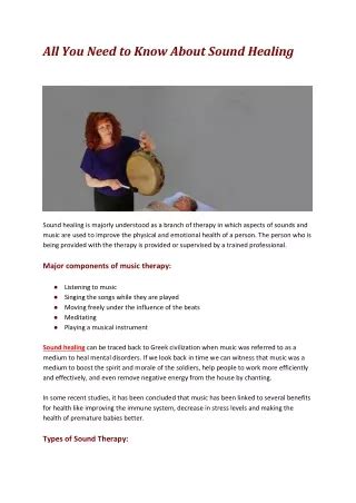 What You Need To Know About Sound Healing - balustradellc