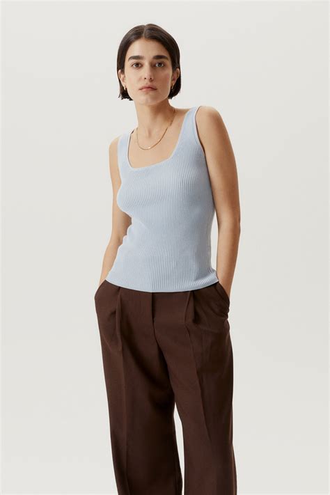 Wheat Minka organic cotton ribbed tank top | Ivory - Smallable - balustradellc