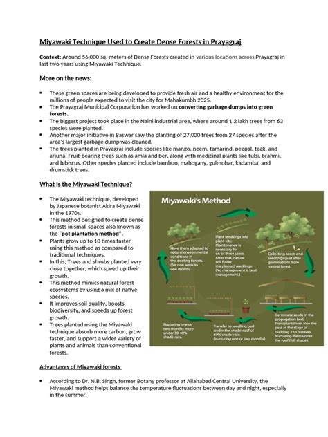 Which technique is used in Prayagraj to create dense forests for ... - balustradellc