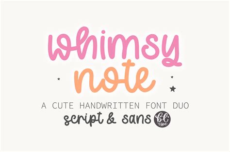Whimsy Note - A handwritten font Duo | Free Font … - muktibox.com
