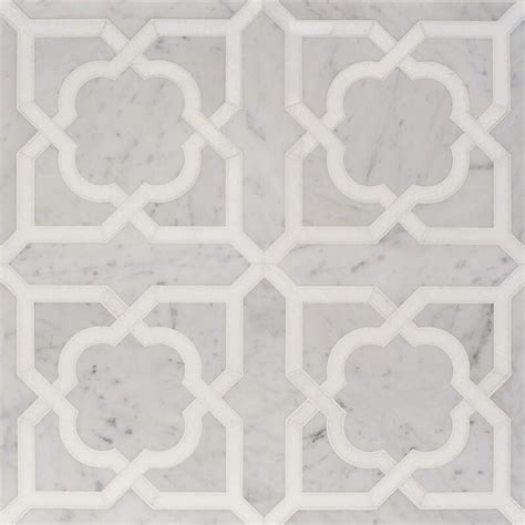 White Carrara, Thassos White Multi Finish Lana Marble Mosaics 8 31 ... - balustradellc