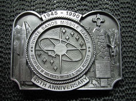 WHITE SANDS MISSILE RANGE 45TH ANNIVERSARY BELT BUCKLE…