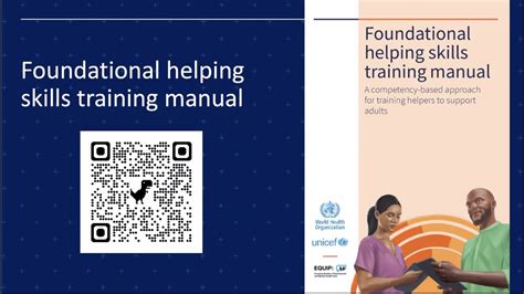 WHO launches new foundational helping skills training manual to ... - balustradellc