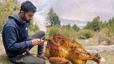 Whole Chicken Cooked Over a Campfire Forest ASMR Cooking - balustradellc