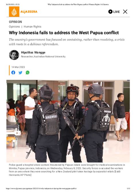 Why Indonesia fails to address the West Papua conflict - wintechmobiles.com