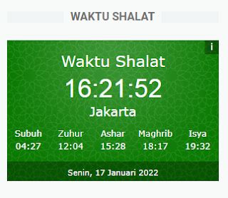 Widget Jadwal Sholat - balustradellc