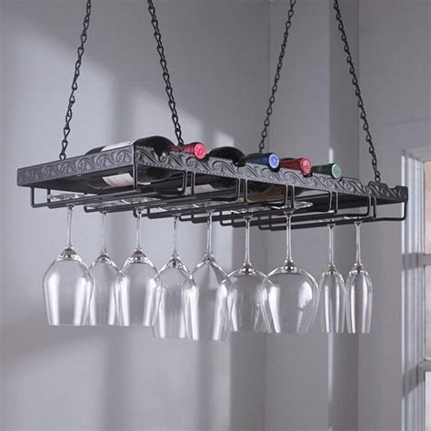 Wine Enthusiast Metal Hanging Wine Glass Rack - balustradellc