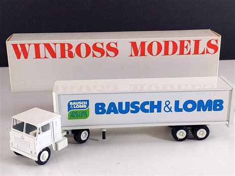 WINROSS Bausch & Lomb White Tractor Trailer Semi Diecast …