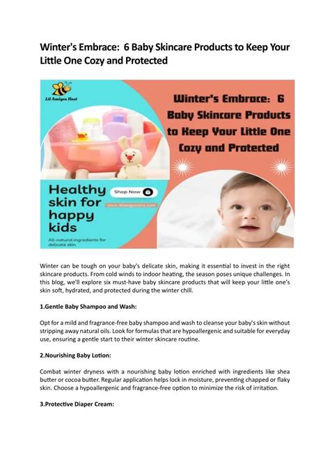 Winter Baby Skincare: Essential Products & Routine for … - balustradellc