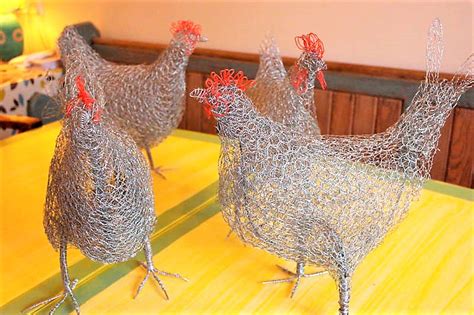 Wire Chicken Sculpture - Etsy UK - muktibox.com
