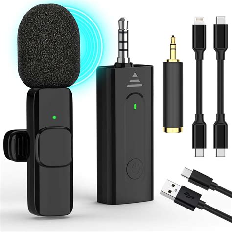 Wireless Lavalier Microphone for iPhone,AI Noise Cancelling,Lapel Mics ... - balustradellc