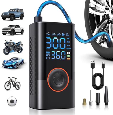 Wireless Portable Car Air Pump 3000mAh – 150 PSI Electric Tyre Inflator ... - balustradellc