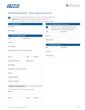 WITHDRAWAL FORM - AMP