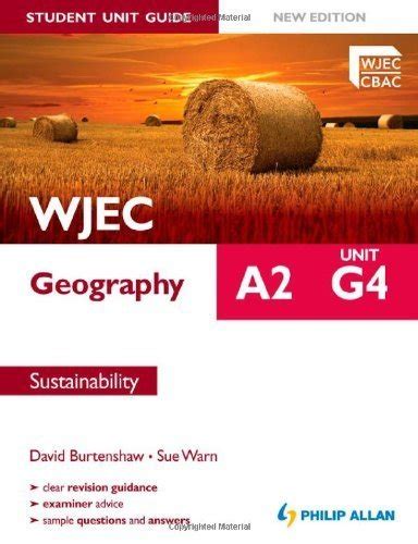 WJEC A2 Geography - Sustainability Paperback Sue, Burtenshaw, …