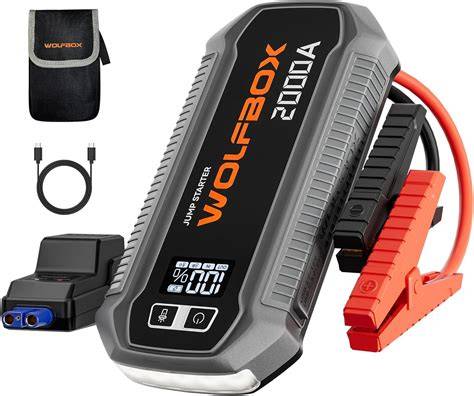 WOLFBOX 2000A Car Jump Starter, Portable Battery Booster - balustradellc