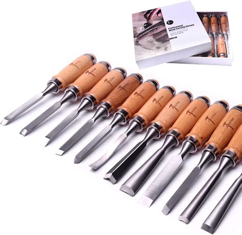 Wood Carving Hand Chisel Tool Set 12pcs Professional Woodworking … - balustradellc