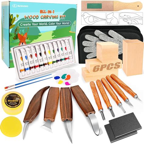 Wood Carving Kit, 44Pcs Wood Carving Tools with 4 Style ... - eBay - balustradellc