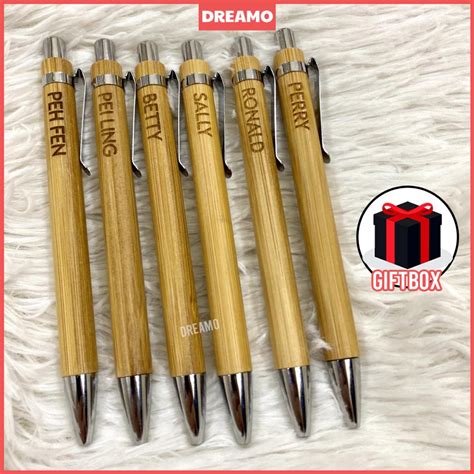 Wood Pen Laser Engraving Custom Name Nama Logo … - balustradellc