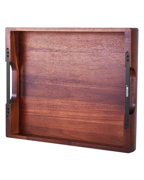 Wood Serving Tray, Acacia Wooden Tray Board with Handles ... - Target - balustradellc