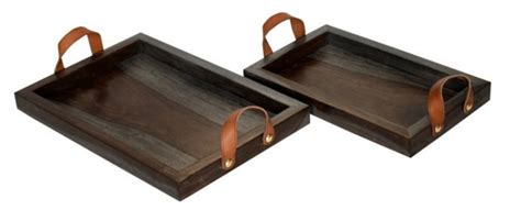 Wood Serving Tray With Handles - Wayfair - balustradellc