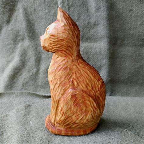 Wooden Carved Cats - Etsy - muktibox.com