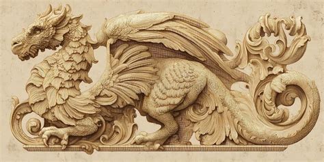 Wooden Carving of Mythical Creatures - muktibox.com