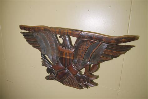 Wooden Eagle Wall Sculpture - Etsy - balustradellc